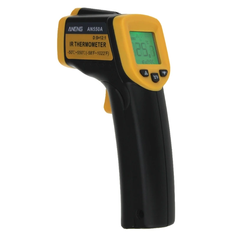2019 Hot! ANENG Digital Infrared Non-Contact IR Thermometer -50~550 degrees Celsius Laser Temperature Gun
2019 Hot! ANENG Digital Infrared Non-Contact IR Thermometer -50~550 degrees Celsius Laser Temperature Gun
