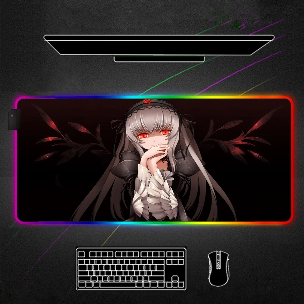 Anime girl red eyes RGB Mouse Pad Black gaming Accessories LED MousePad large with Backlit alfombrilla xxl gamer decoracion
Anime girl red eyes RGB Mouse Pad Black gaming Accessories LED MousePad large with Backlit alfombrilla xxl gamer decoracion