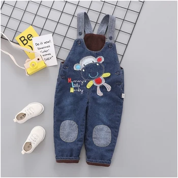 Kids Denim Winter New Children'S Fleece Warm Overalls Boys Girls Cartoon Monkey Thick Warm Toddler Clothes For 1 2 3 4 Years
Kids Denim Winter New Children'S Fleece Warm Overalls Boys Girls Cartoon Monkey Thick Warm Toddler Clothes For 1 2 3 4 Years