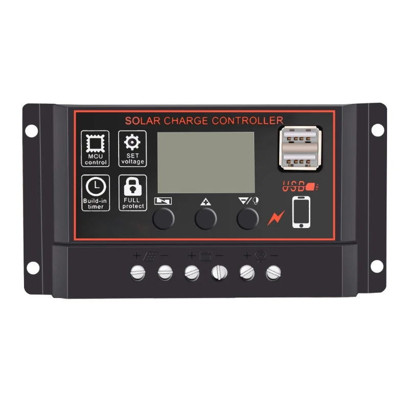 Auto 10/20/30A Solar Panel Charge Controller 12V 24V LCD Display Regulator Timer Dual USB
Auto 10/20/30A Solar Panel Charge Controller 12V 24V LCD Display Regulator Timer Dual USB