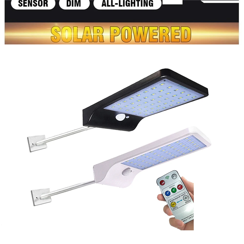 48 LED Solar Light Human Infrared PIR Motion Sensor cob Wall Lamp Security Outdoor Lighting Waterproof IP65 Garden Lamp for Path
48 LED Solar Light Human Infrared PIR Motion Sensor cob Wall Lamp Security Outdoor Lighting Waterproof IP65 Garden Lamp for Path