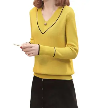 Simple Casual V-neck Long-sleeved Knit Pullover Fashion Trend Solid Color Women's Plus Size Sweater Off Season
Simple Casual V-neck Long-sleeved Knit Pullover Fashion Trend Solid Color Women's Plus Size Sweater Off Season