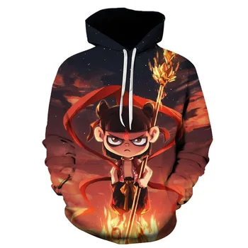 Top-clothing Chinese Movie&TV Nezha Sweatshirts Novelty Cosplay Costume Hoodie 3D Digital-printing Long Sleeve Hooded Jackets 
Top-clothing Chinese Movie&TV Nezha Sweatshirts Novelty Cosplay Costume Hoodie 3D Digital-printing Long Sleeve Hooded Jackets