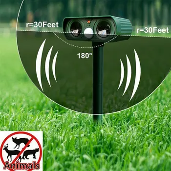 Ultrasonic Solar Animal Repellent Garden Solar Powered Outdoor Motion Sensor Dog Cat Rabbit Animal Dispeller Animal Repeller
Ultrasonic Solar Animal Repellent Garden Solar Powered Outdoor Motion Sensor Dog Cat Rabbit Animal Dispeller Animal Repeller