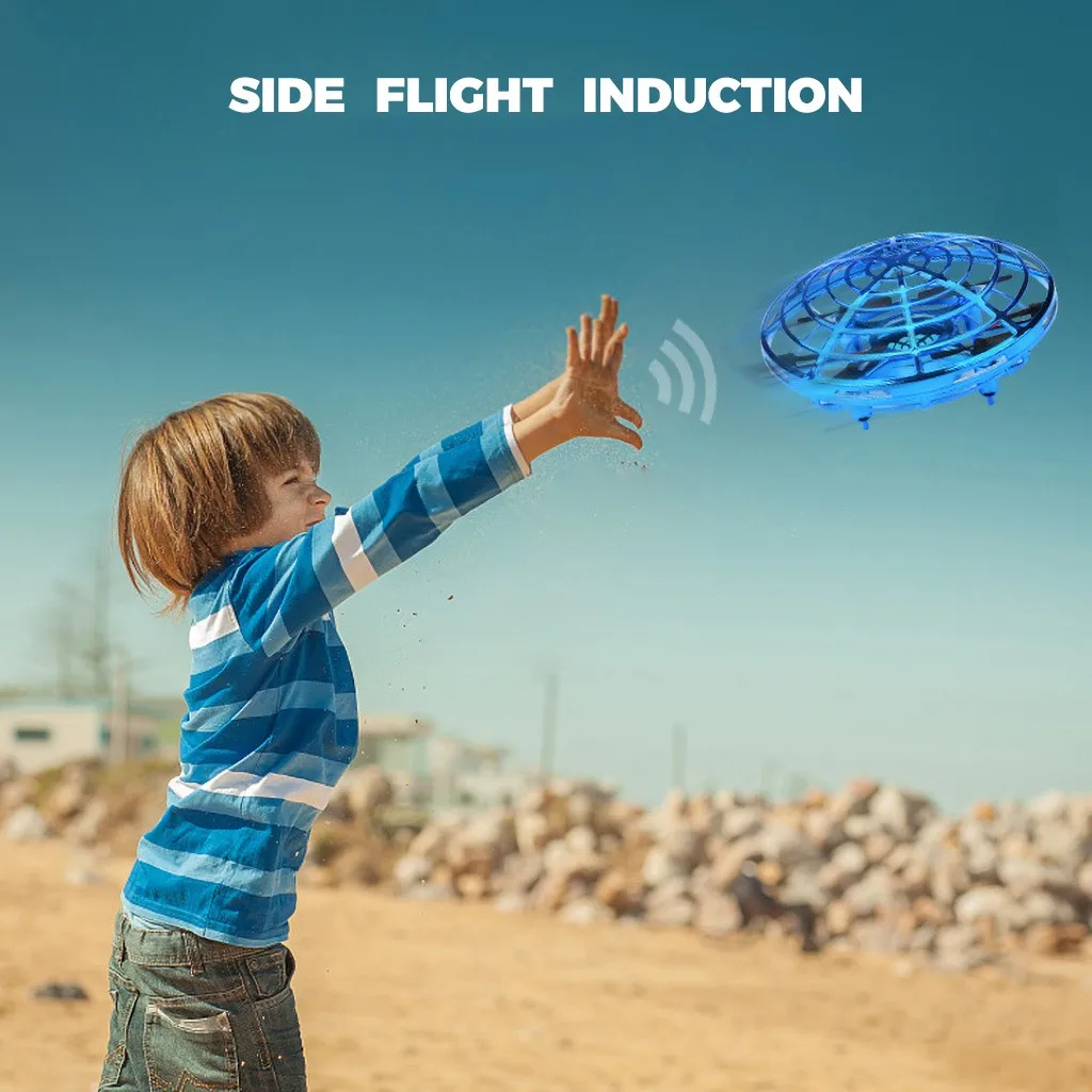 

Infrared Sensing UFO Drone Magic Hand Flying Helicopter Toys Mini Hand-operated Induction Quadcopter Electric Kids Toy Gift