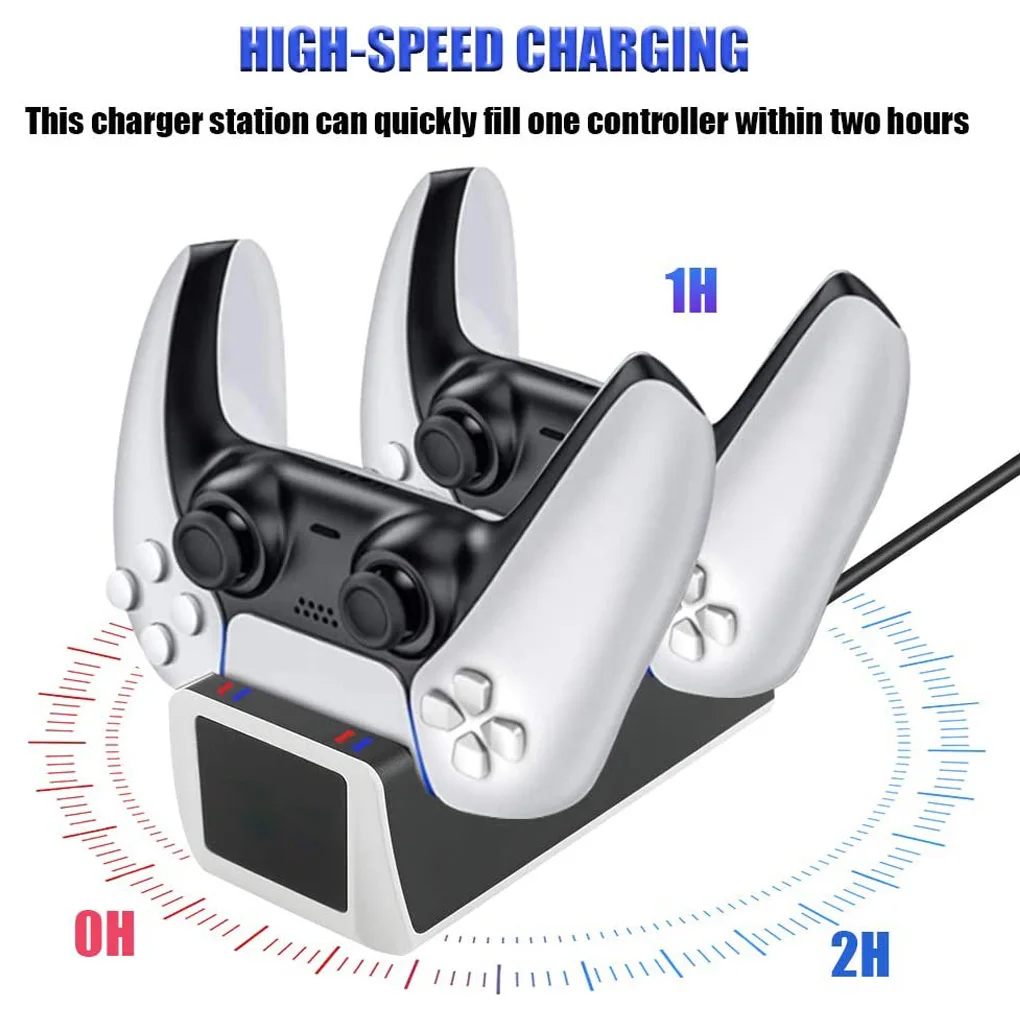 Game Controller Charger Plastic USB Charger Station Portable LED Game Controller Charging Dock Replacement for PS5
Game Controller Charger Plastic USB Charger Station Portable LED Game Controller Charging Dock Replacement for PS5