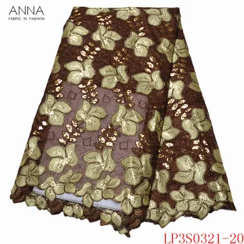 Anna french sequins lace fabric 2020 high quality embroidered nigeria guipure laces tulle fabrics 5 yards/pcs for garment sewing 
Anna french sequins lace fabric 2020 high quality embroidered nigeria guipure laces tulle fabrics 5 yards/pcs for garment sewing