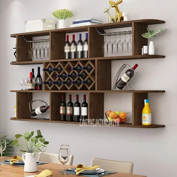 180cm Wall-mounted Hanging Red Wine Rack Shelf Living Room Retro Modern Multi-layer Wooden Grape Wine Organize Shelf
180cm Wall-mounted Hanging Red Wine Rack Shelf Living Room Retro Modern Multi-layer Wooden Grape Wine Organize Shelf