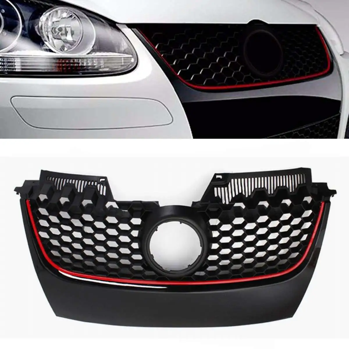 Car Red Strip Front Center Grille Bumper Grill with Red Border For VW for Jetta GTI GLI MK5 2006 2007 2008 2009
Car Red Strip Front Center Grille Bumper Grill with Red Border For VW for Jetta GTI GLI MK5 2006 2007 2008 2009