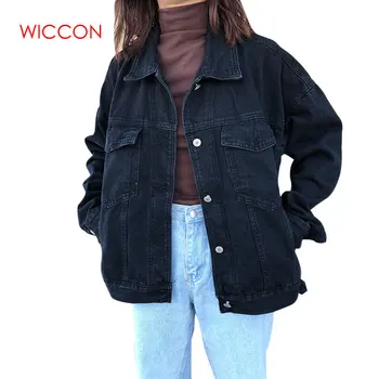 Casual Black Denim Jacket 2020 Women Korean Loose Pocket Denim Coat Female Cowboy Winter Jean Coat Outwear Jaquetas
Casual Black Denim Jacket 2020 Women Korean Loose Pocket Denim Coat Female Cowboy Winter Jean Coat Outwear Jaquetas