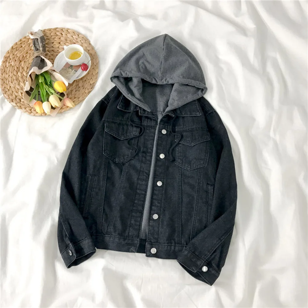 Vintage Women Jacket New 2020 Autumn Winter Denim Jacket Outerwear Hooded Harajuku High Street Fashion Korean Style Jeans Tops
Vintage Women Jacket New 2020 Autumn Winter Denim Jacket Outerwear Hooded Harajuku High Street Fashion Korean Style Jeans Tops