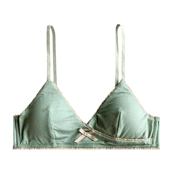 French New Cotton Modell Triangle Cup Women's Bras And Lingerie Sexy Japanese Foreign Trade Without Steel Ring Brassiere
French New Cotton Modell Triangle Cup Women's Bras And Lingerie Sexy Japanese Foreign Trade Without Steel Ring Brassiere