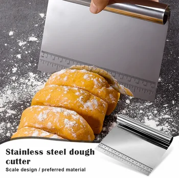 Newly Stainless Steel Bowl Scraper Chopper Kitchen Food Scraper Icing Smoother Blade with Measuring Scale for Dough Cake Pizza
Newly Stainless Steel Bowl Scraper Chopper Kitchen Food Scraper Icing Smoother Blade with Measuring Scale for Dough Cake Pizza