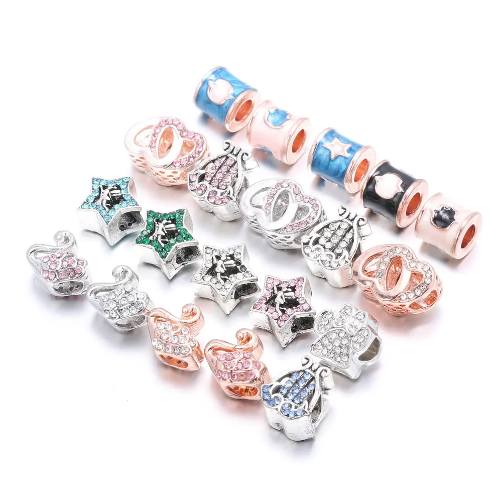 Fashion Multicolor Alloy Beads Pendants Big Hole Loose Beads Pendants for Jewelry Making Supplies Jewelry Findings Hole 5mm
Fashion Multicolor Alloy Beads Pendants Big Hole Loose Beads Pendants for Jewelry Making Supplies Jewelry Findings Hole 5mm