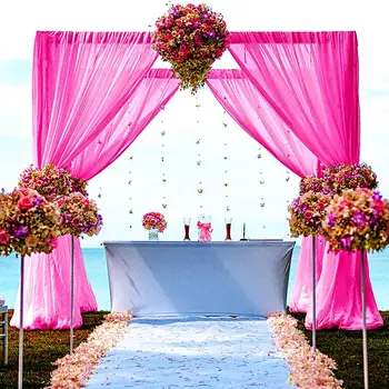 Hot Pink Tulle Curtain Set of 2 Piece Beautiful Sheer Window Elegance Curtains-Drape-Panels-Treatment 29" X 84"-M 
Hot Pink Tulle Curtain Set of 2 Piece Beautiful Sheer Window Elegance Curtains-Drape-Panels-Treatment 29" X 84"-M