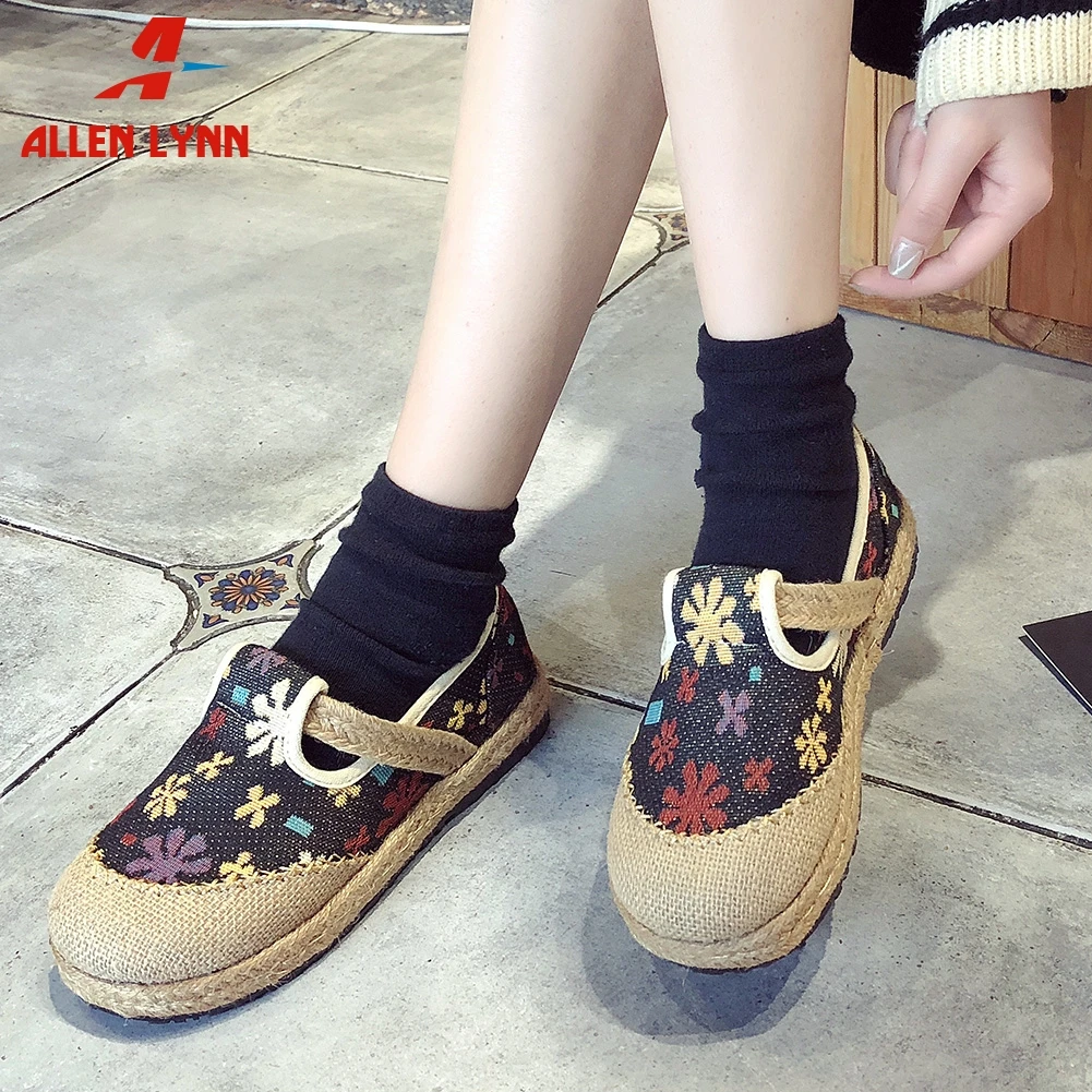 ALLENLYNN women's hemp Loafers Flats Shoes Woman qute ethnic flower flat Loafers Shoes Woman Comfort flat Shoes Woman
ALLENLYNN women's hemp Loafers Flats Shoes Woman qute ethnic flower flat Loafers Shoes Woman Comfort flat Shoes Woman