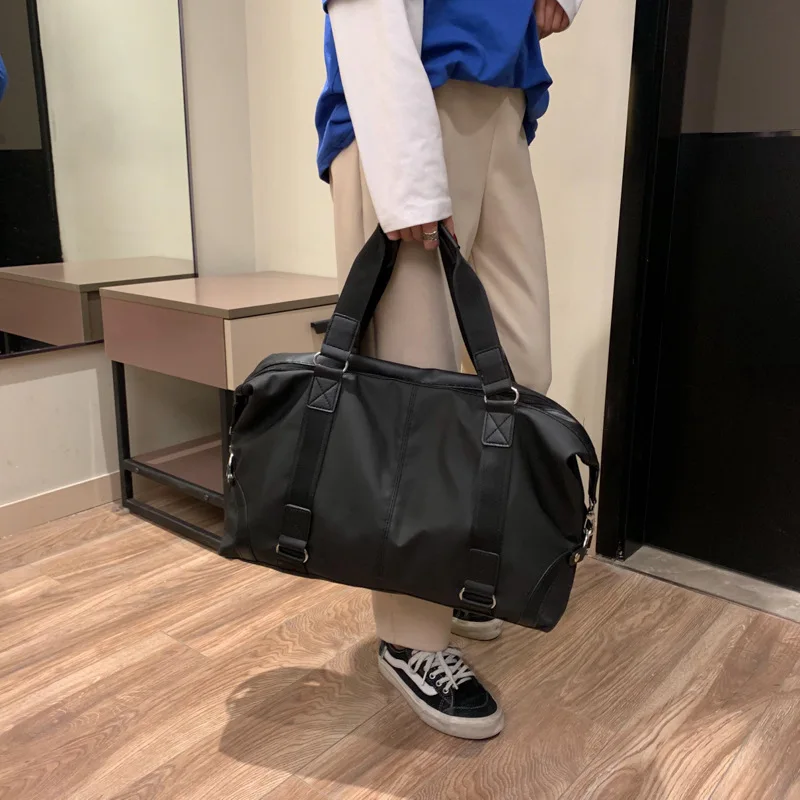 

Handbag PU waterproof travel large capacity business short trip fitness travel shoulder bag 2019 new JIULIN
