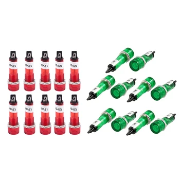 20 Pcs DC 12V Recessed Pilot Light Signal Indicator Lamp, 10x Green Light & 10x Red Light
20 Pcs DC 12V Recessed Pilot Light Signal Indicator Lamp, 10x Green Light & 10x Red Light