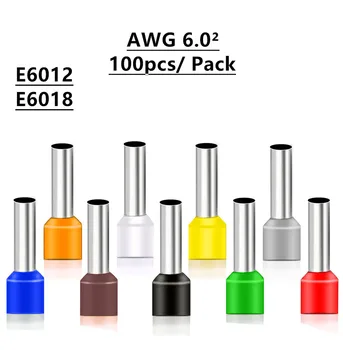 100pcs E6012 E6018 Insulated Ferrules Terminal Block Cord End Wire Connector 6.0mm2, Crimp Terminator
100pcs E6012 E6018 Insulated Ferrules Terminal Block Cord End Wire Connector 6.0mm2, Crimp Terminator