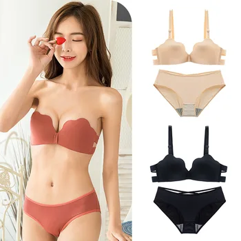 Comfortable New Fashion Women Sexy Bra Briefs Set Seamless Lingerie Set Wire Free Push Up Bralette Strapless Underwear Set
Comfortable New Fashion Women Sexy Bra Briefs Set Seamless Lingerie Set Wire Free Push Up Bralette Strapless Underwear Set