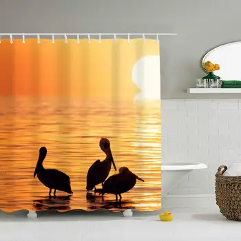 Pelican Shower Curtain - Decorative Fabric Bath Curtains
Pelican Shower Curtain - Decorative Fabric Bath Curtains