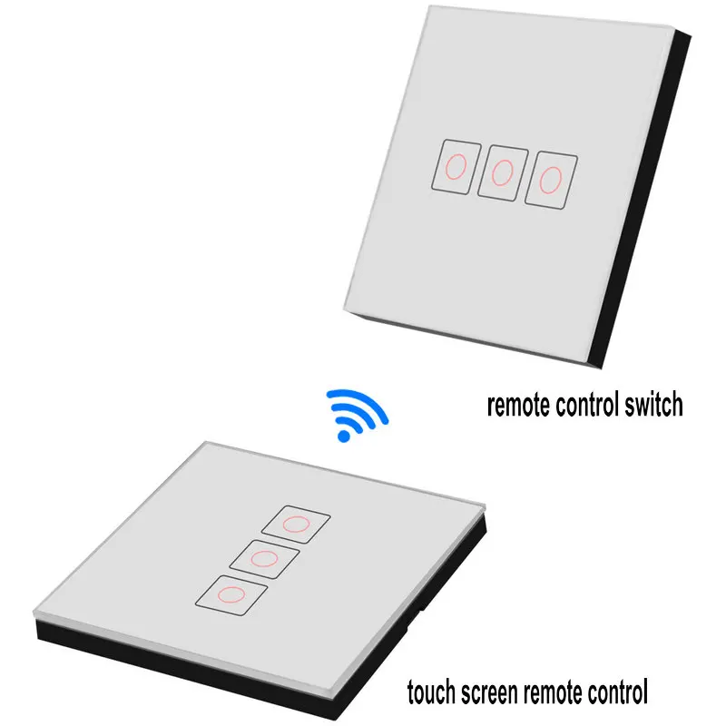 RF Transmitter Smart Switch Wall Light Touch Screen Switch, White/Black/Golden Colors, AC 220V Remote Control Touch Switch
RF Transmitter Smart Switch Wall Light Touch Screen Switch, White/Black/Golden Colors, AC 220V Remote Control Touch Switch