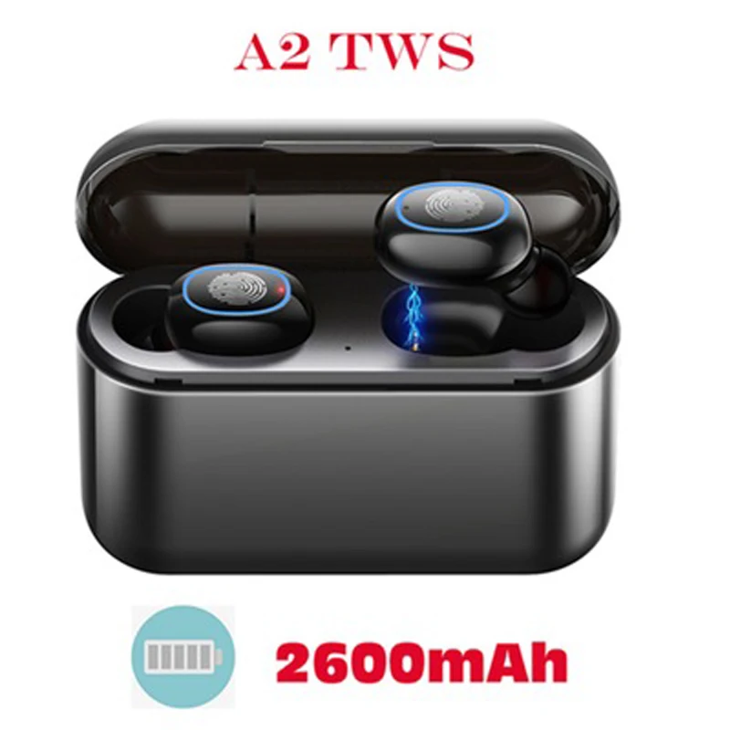 A2 TWS Earphone Wireless Bluetooth 5.0 Touch earphone 2600mah charging case for charging earphone Mobilephone Automatic pair
A2 TWS Earphone Wireless Bluetooth 5.0 Touch earphone 2600mah charging case for charging earphone Mobilephone Automatic pair
