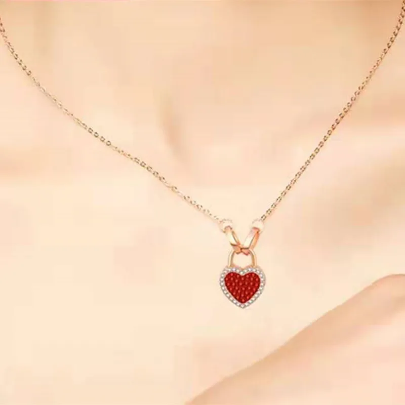 Titanium Steel Red Little Red Hearts Necklace Women's Korean-style Peach Heart Choker MORI Series GIRL'S Heart Necklace Neck Acc
Titanium Steel Red Little Red Hearts Necklace Women's Korean-style Peach Heart Choker MORI Series GIRL'S Heart Necklace Neck Acc