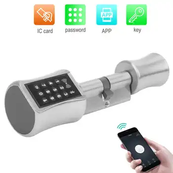 Password Lock Smart Door Lock Password Card Bluetooth APP Cylinder Anti Theft Key Lock for Wooden Glass Security Doors door
Password Lock Smart Door Lock Password Card Bluetooth APP Cylinder Anti Theft Key Lock for Wooden Glass Security Doors door
