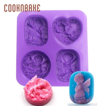 COOKNBAKE silicone mold for soap angel shape handmade soap candle resin gypsum mould cake decorating tool DIY Valentine's Day 
COOKNBAKE silicone mold for soap angel shape handmade soap candle resin gypsum mould cake decorating tool DIY Valentine's Day