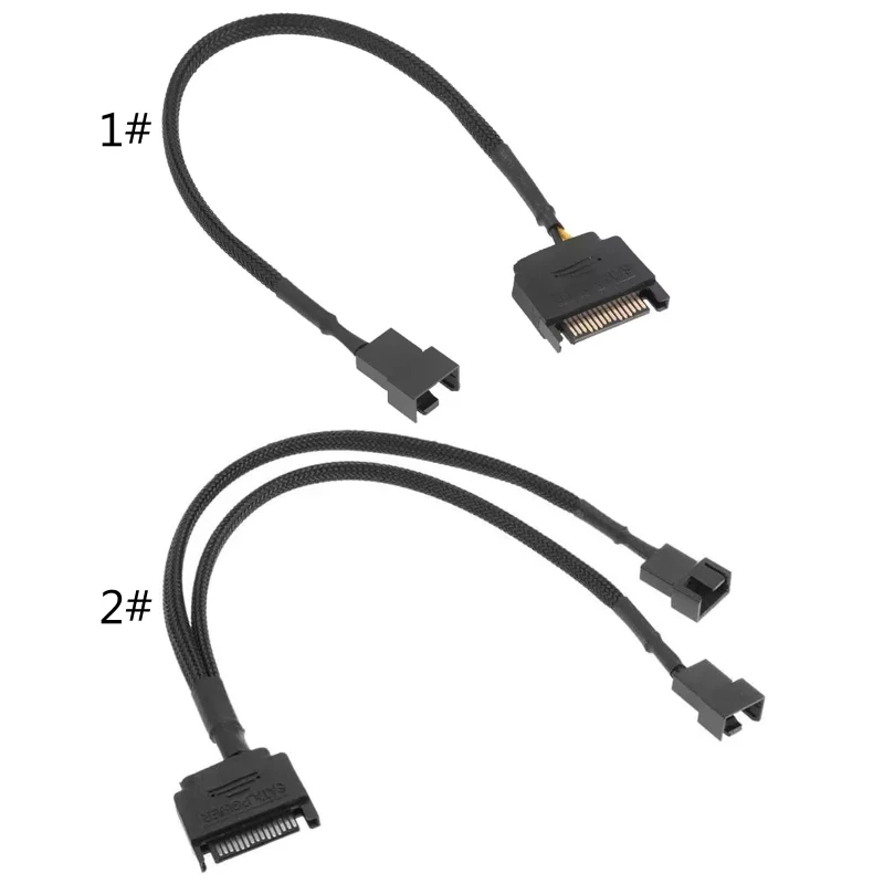 SATA 15 Pin to 1/2 Cooling Fan Interface 3 Pin/4 Pin Laptop Motherboard CPU Fan Extension Cable Adapter Cable Connectors
SATA 15 Pin to 1/2 Cooling Fan Interface 3 Pin/4 Pin Laptop Motherboard CPU Fan Extension Cable Adapter Cable Connectors