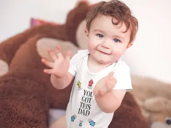 Funny Dad Onesie You Got This DAD Baby Bodysuit Toddler Infant Baby Clothes Casual Summer Short Sleeve Baby Bodysuit Jumpsuit
Funny Dad Onesie You Got This DAD Baby Bodysuit Toddler Infant Baby Clothes Casual Summer Short Sleeve Baby Bodysuit Jumpsuit