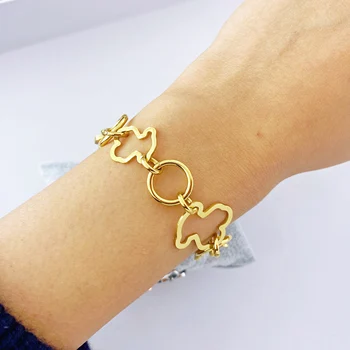 Foreign Trade Jewelry European and American Popular Jewelry Bear Titanium Steel Bead Round Bracelet Bracelet Bear Jewel
Foreign Trade Jewelry European and American Popular Jewelry Bear Titanium Steel Bead Round Bracelet Bracelet Bear Jewel