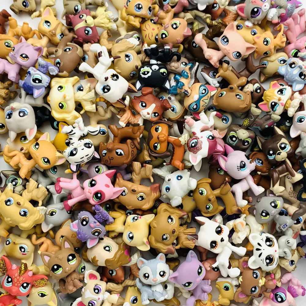 LPS Кот случайный старый маленький зоомагазин игрушки милые короткие волосы кошки