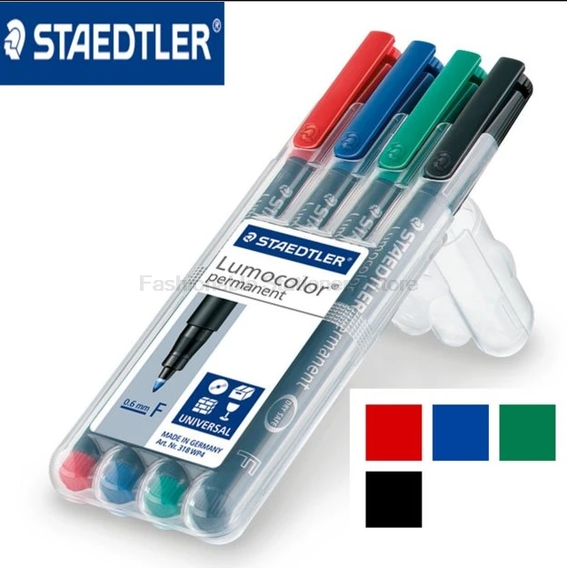 STAEDTLER 318 WP4 0.6mm 4 color Art Marker Pens set Quick-drying waterproof rt and Graphic Drawing Manga Water Based Ink Pens
STAEDTLER 318 WP4 0.6mm 4 color Art Marker Pens set Quick-drying waterproof rt and Graphic Drawing Manga Water Based Ink Pens