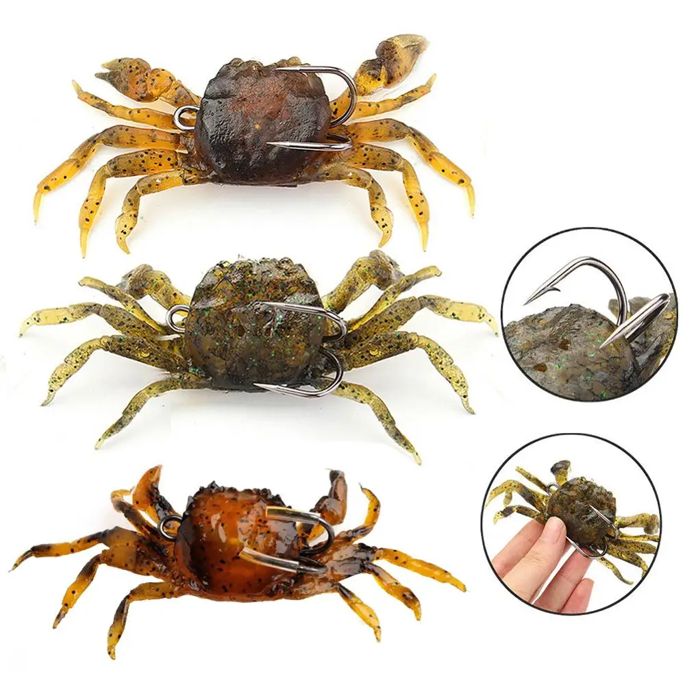 2020 Fishing PVC Lures Artificial 3D Simulation Crab Lures Sea Fishing Soft Bait With Sharp Hooks Fishing Gears
2020 Fishing PVC Lures Artificial 3D Simulation Crab Lures Sea Fishing Soft Bait With Sharp Hooks Fishing Gears