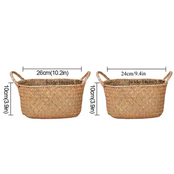 Wicker Weaving Storage Basket for Kitchen Handmade Fruit Dish Rattan Picnic Food Bread Loaf Sundries Neatening Container Case
Wicker Weaving Storage Basket for Kitchen Handmade Fruit Dish Rattan Picnic Food Bread Loaf Sundries Neatening Container Case