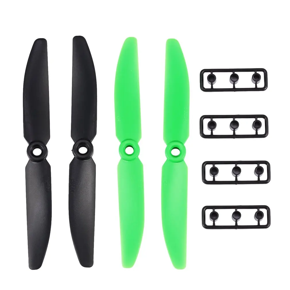 Lightweight 2 Pairs RC Plane Part 5030 Propeller 2-Blade Props CW/CCW Black with Green for QAV250 C250 H250 Quadcopter | Игрушки и хобби