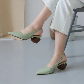Karinluna New Arrivals Brand Design Skin Leather Strange Heels women's Shoes Summer Slingback Sandals Woman
Karinluna New Arrivals Brand Design Skin Leather Strange Heels women's Shoes Summer Slingback Sandals Woman