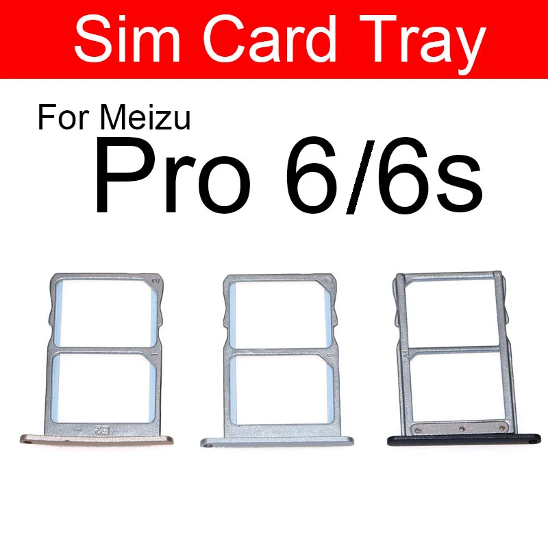 Черный и золотой серебряный держатель лотка для sim-карты Meizu Pro 6 6s Pro6 Pro6s M570h M570q Sim