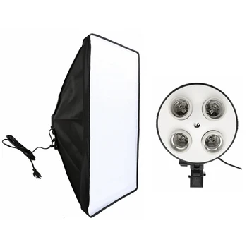New 50x70cm Softbox Photo Box Kit with Four-capped Lamp Holder EU Plug Photo Studio Soft Box Photographic Equipment Lightbox
New 50x70cm Softbox Photo Box Kit with Four-capped Lamp Holder EU Plug Photo Studio Soft Box Photographic Equipment Lightbox