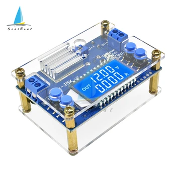 DC DC Buck Converter CC CV Step Down Power Module 6.5-36V to 1.2-32V 5A Adjustable Regulated Power Supply Voltmeter Ammeter