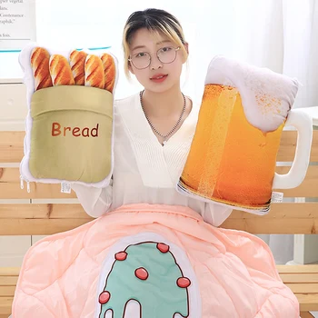 Simulation food shape soft blanket stuffed two in one air-condition quilt in home or office nap pillows
Simulation food shape soft blanket stuffed two in one air-condition quilt in home or office nap pillows