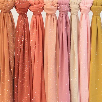 YILIAN Brand Elegant Diamante Hijab Scarf Pearl Bubble Chiffon Muslim Islam Solid High Quality Turban 180x70cm
YILIAN Brand Elegant Diamante Hijab Scarf Pearl Bubble Chiffon Muslim Islam Solid High Quality Turban 180x70cm