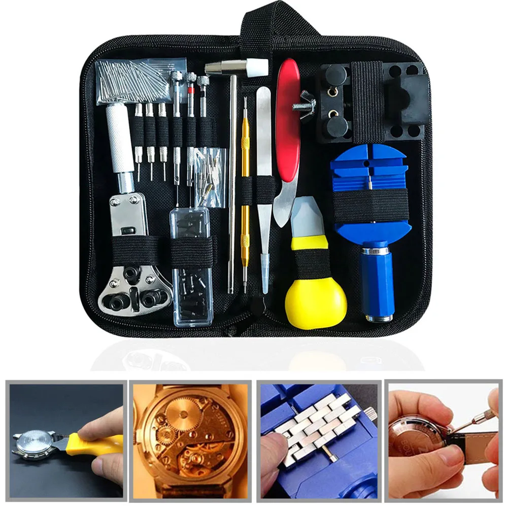 147pcs Repair Back Case Holder Portable Watchmaker Link Remover Spring Bar Opener Pin With Case Watch Tool Kit
147pcs Repair Back Case Holder Portable Watchmaker Link Remover Spring Bar Opener Pin With Case Watch Tool Kit