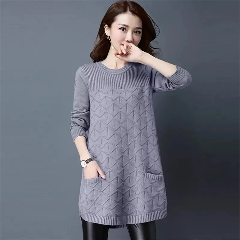 2023 Autumn Winter Knitted Sweater Women Pullover New Korean Loose Pull Knitwear Female Casual Tops Long Sleeve Jumper Sweater
2023 Autumn Winter Knitted Sweater Women Pullover New Korean Loose Pull Knitwear Female Casual Tops Long Sleeve Jumper Sweater