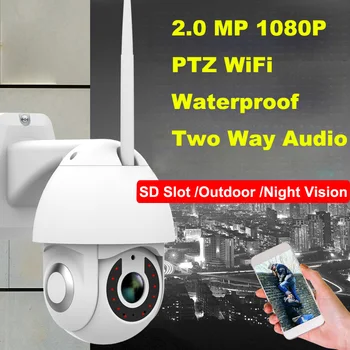 WiFi PTZ Camera Outdoor 2.0MP Security Camera Wireless Waterproof 1080P Two Way Audio with SD Card Slot Night Vision
WiFi PTZ Camera Outdoor 2.0MP Security Camera Wireless Waterproof 1080P Two Way Audio with SD Card Slot Night Vision