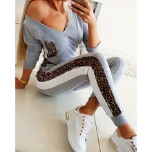 Leopard Patchwork Tracksuit Two Piece Set Women Spring Autumn 2021 Pullover Top and Pants Suits Casual Sets Outfits
Leopard Patchwork Tracksuit Two Piece Set Women Spring Autumn 2021 Pullover Top and Pants Suits Casual Sets Outfits