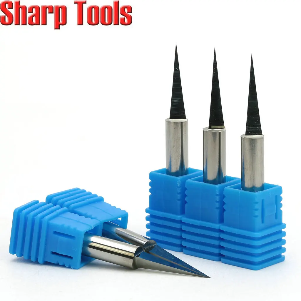 10 Angle 6x 0.1MM 3-Edge Carbide CNC Router Bits Wood Cutter Tools 5pc/Set Cutting Tool for Carving Acryl/Stone/Metal | Инструменты