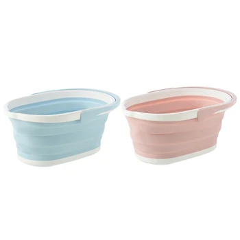 2 Pcs Foldable Bucket Solid Basin Tourism Outdoor Clean Bucket Fishing Promotion Camping Car Wash Mop -Pink & Blue 
2 Pcs Foldable Bucket Solid Basin Tourism Outdoor Clean Bucket Fishing Promotion Camping Car Wash Mop -Pink & Blue